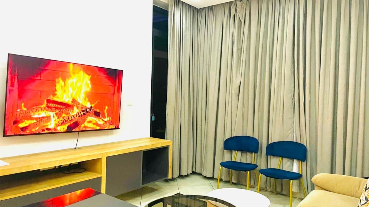 Living room with television