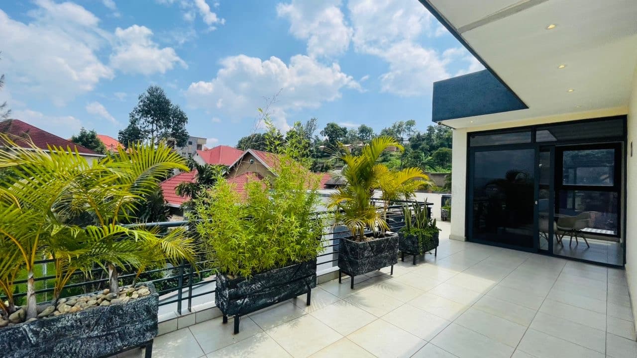 Rooftop terrace view over Kigali